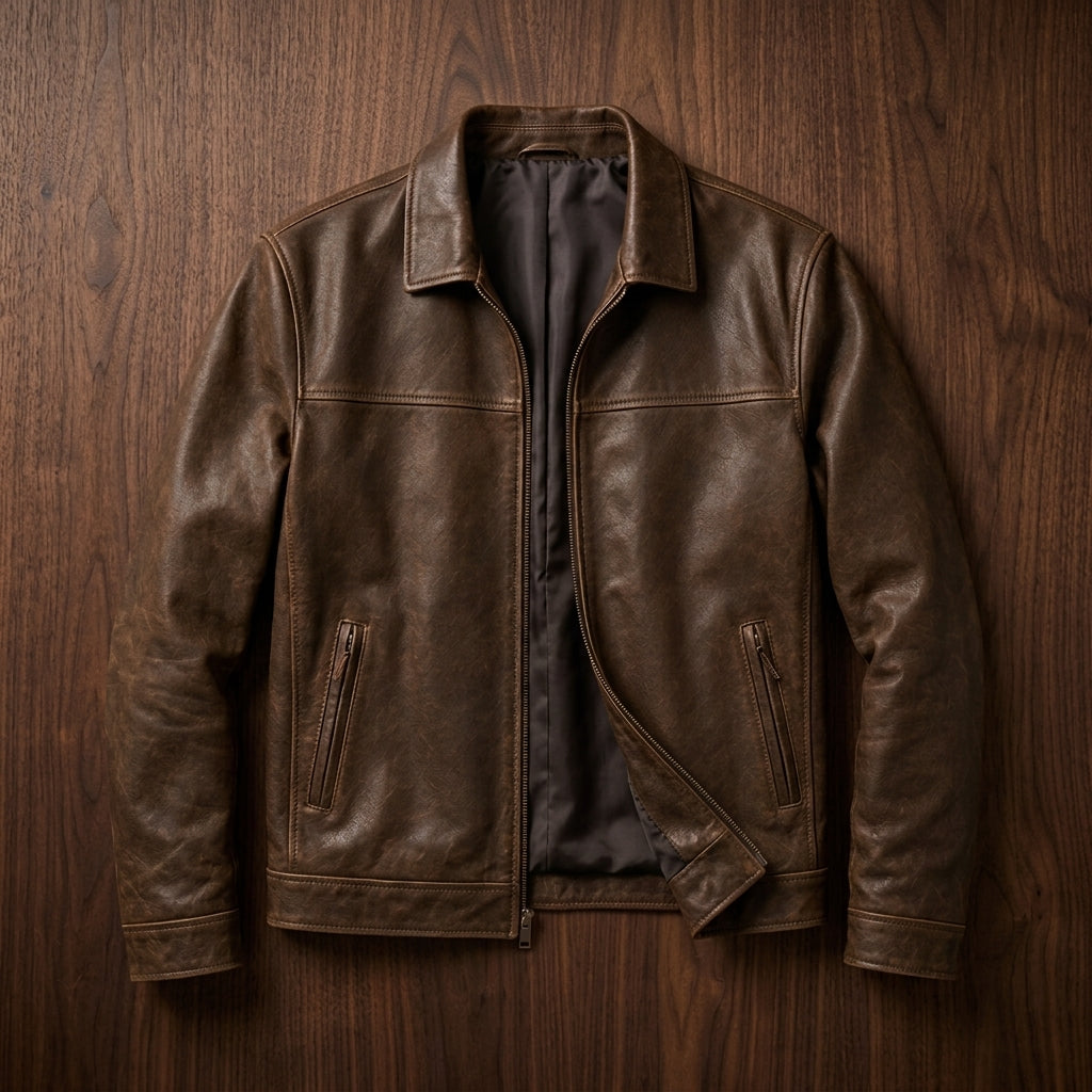 Men's Leather Flight Jacket