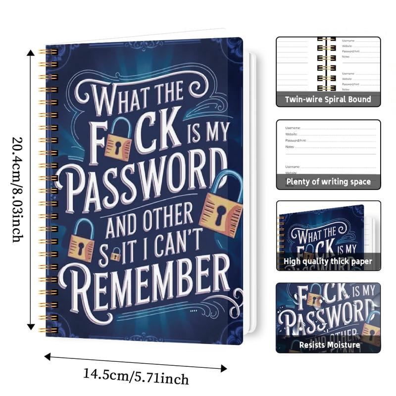 Funny Password Notebook with Lock Icons