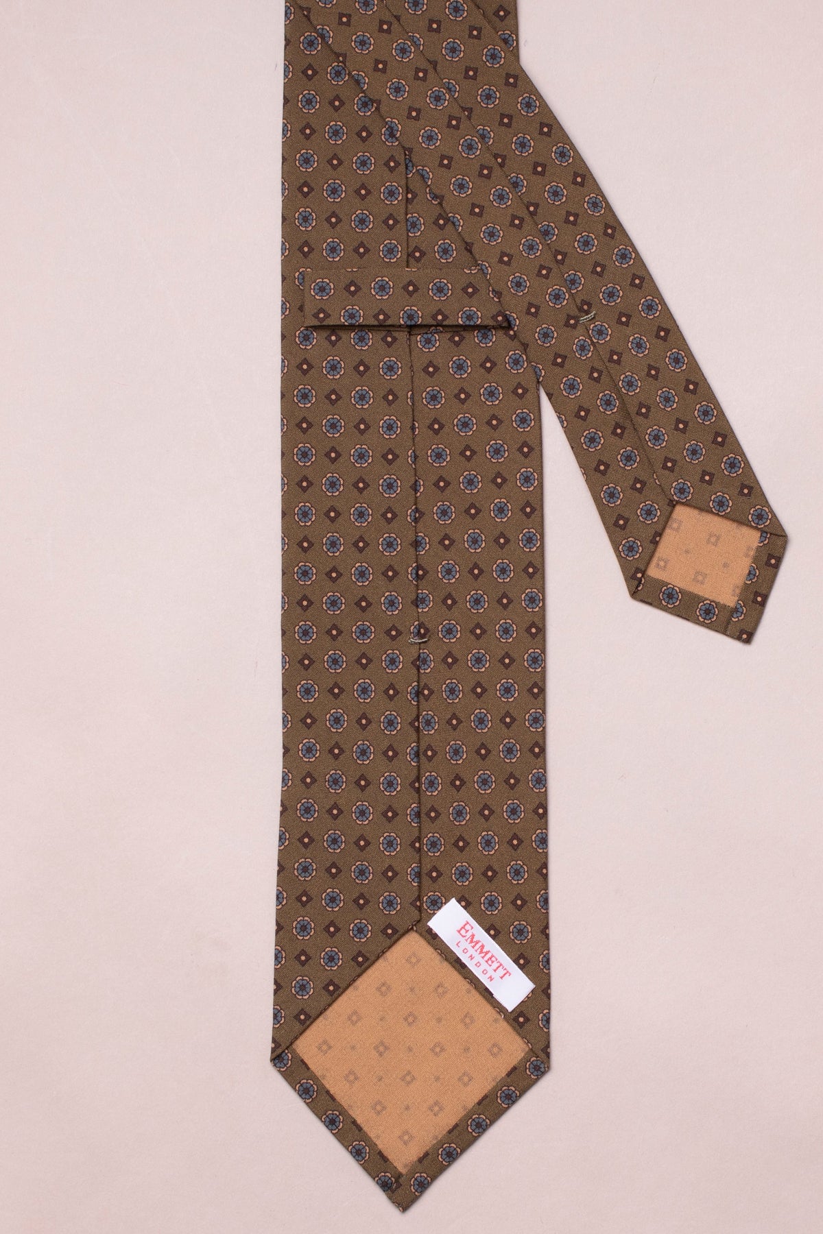 SUPPLIED BY TOM - Brown Vintage Design Silk Tie