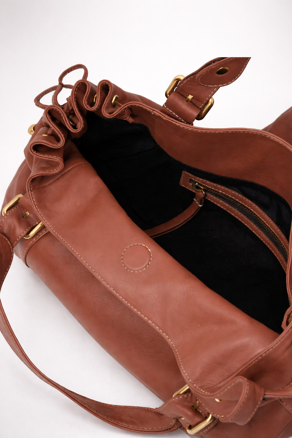 Large vegan leather Handbag for School