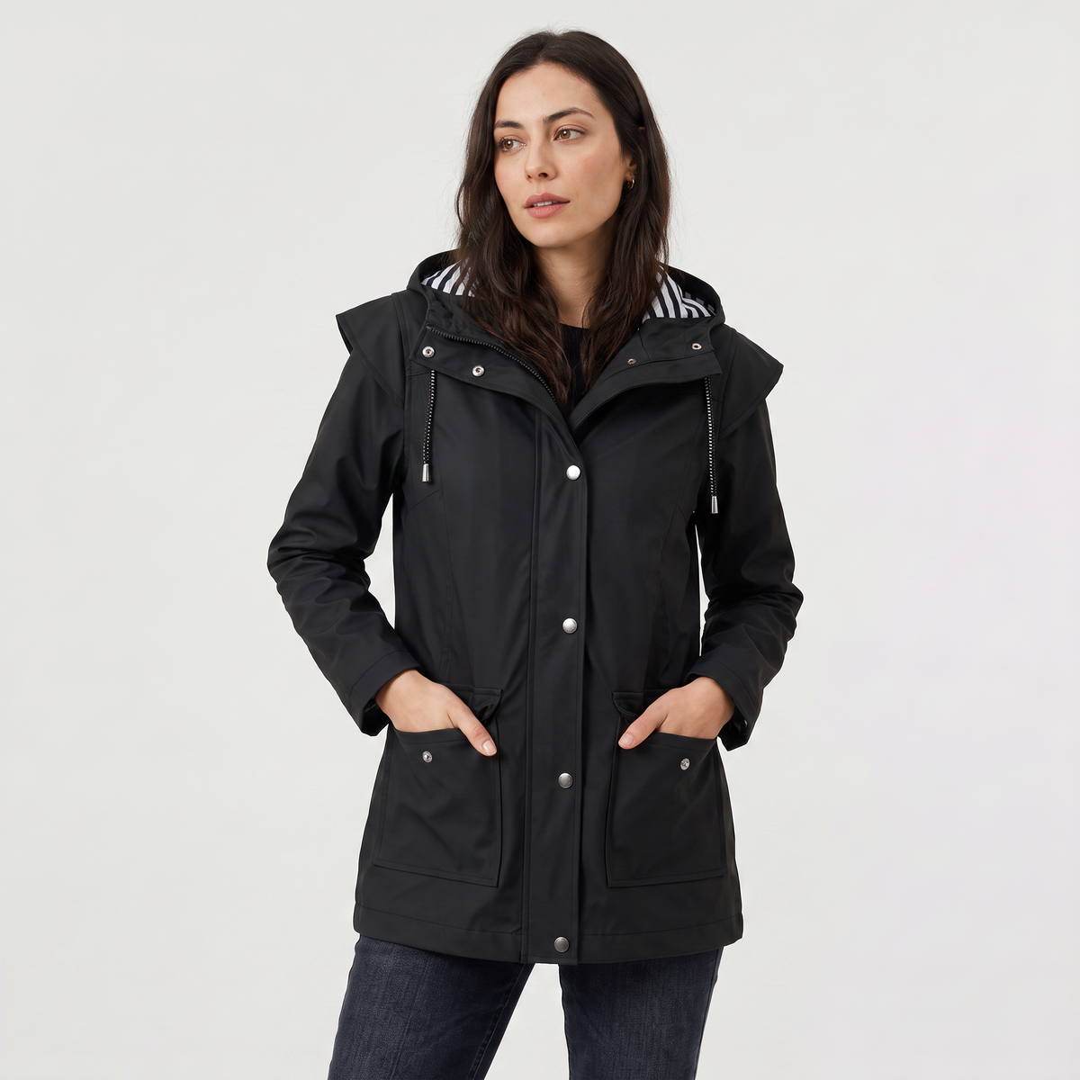 Women's Waterproof Hooded Rain Coat