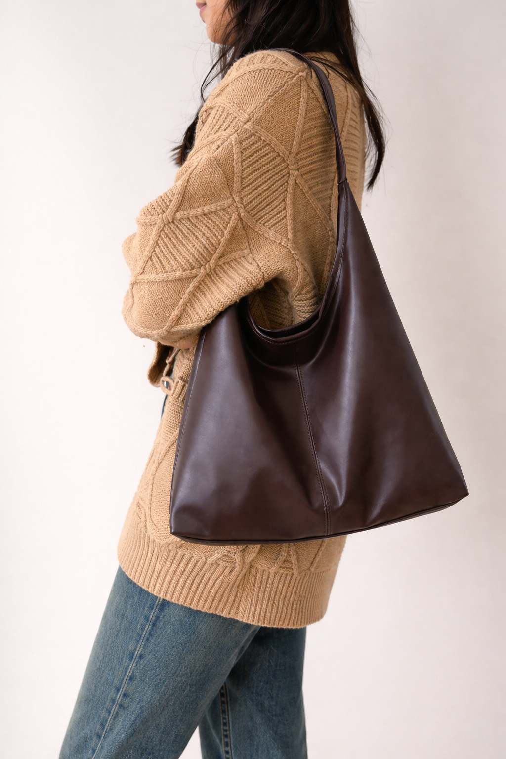 Vegan Leather work hobo bag for women