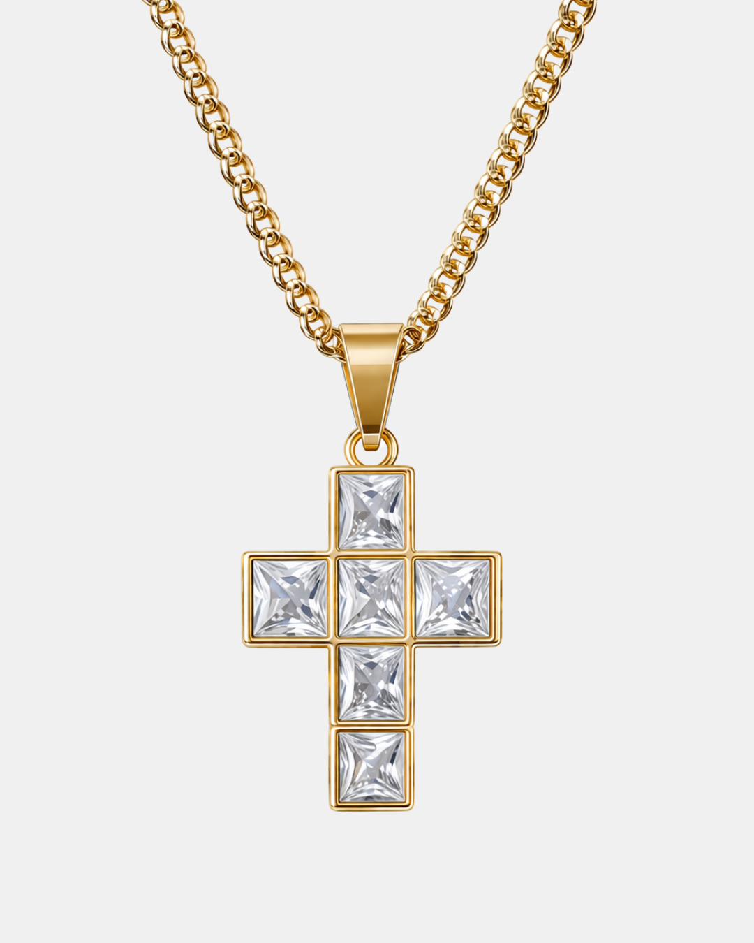 Gold Cross Pendant Necklace