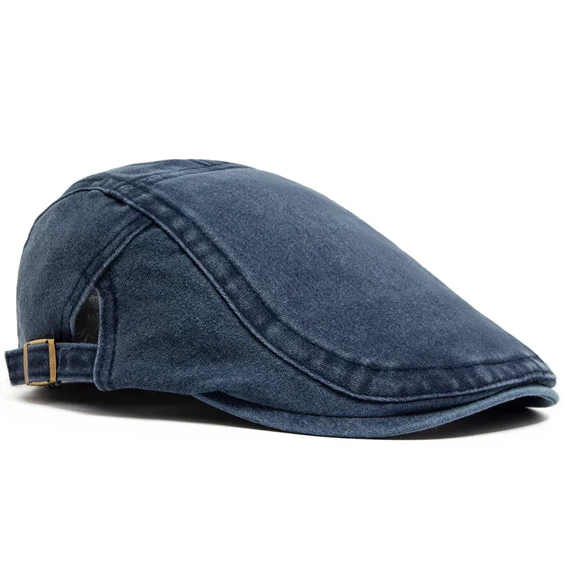 Men's Denim Flat Cap