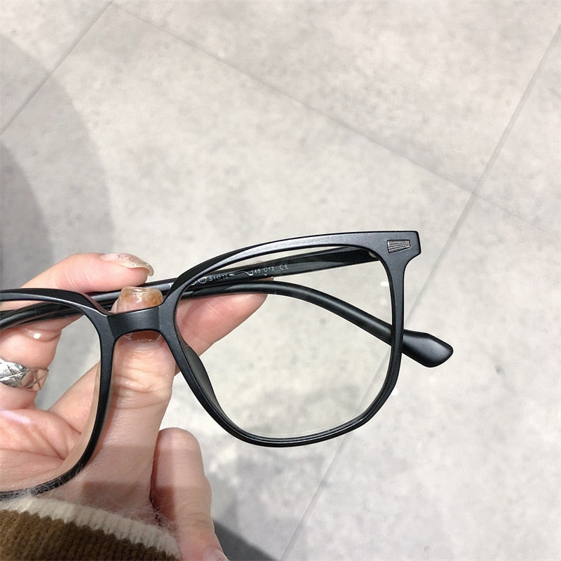 Unisex Myopia Prescription Glasses with Blue Light Blocking Lenses - Lightweight Plastic Frame Eyewear for Nearsighted Vision Correction