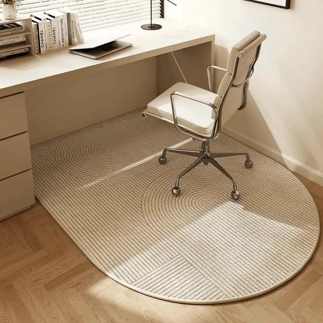 Unisex Velvet Office Chair Mat for Hardwood Floors - Non-Slip Short-Pile Desk Floor Protector - Protective Rolling Chair Rug for Home and Office
