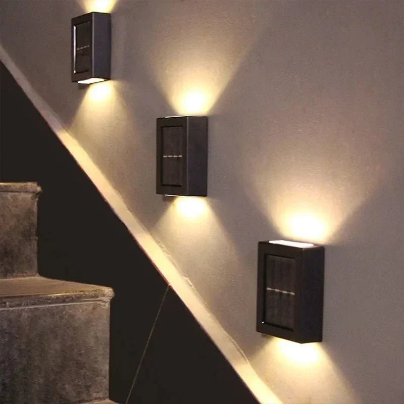 Solar LED Wall Lamps – Wireless IP65 Outdoor Lighting with Warm & White Light Options