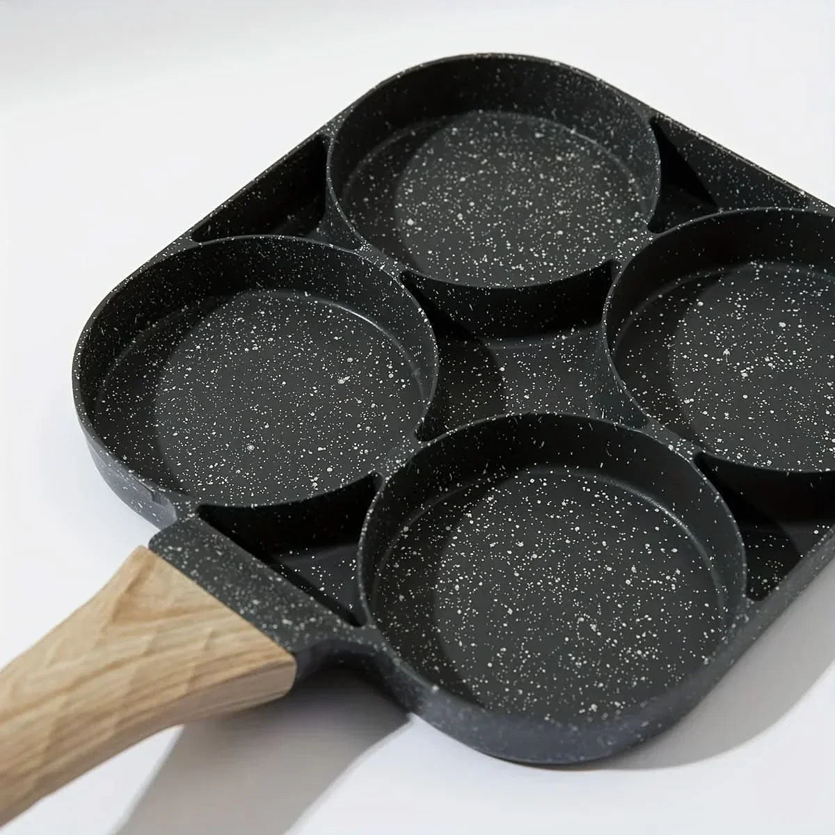 Non-Stick Omelette Pan - 4-hole frying pan for eggs, pancakes, and burgers