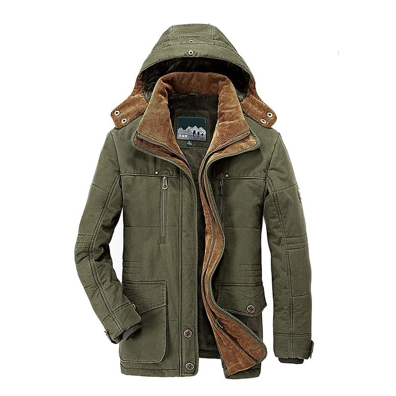 Sustainable Men's Insulated Winter Jacket with Rain Resistant Finish