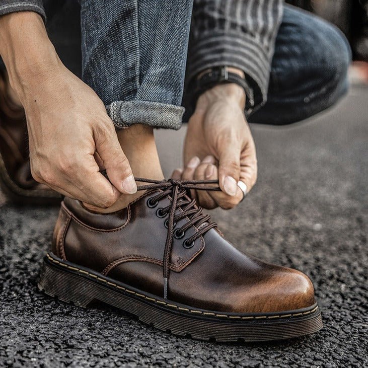 Men's Leather Lace-Up Oxford Shoes