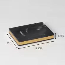Elegant Black Marble Accent Tray for Luxury Bathroom Decor