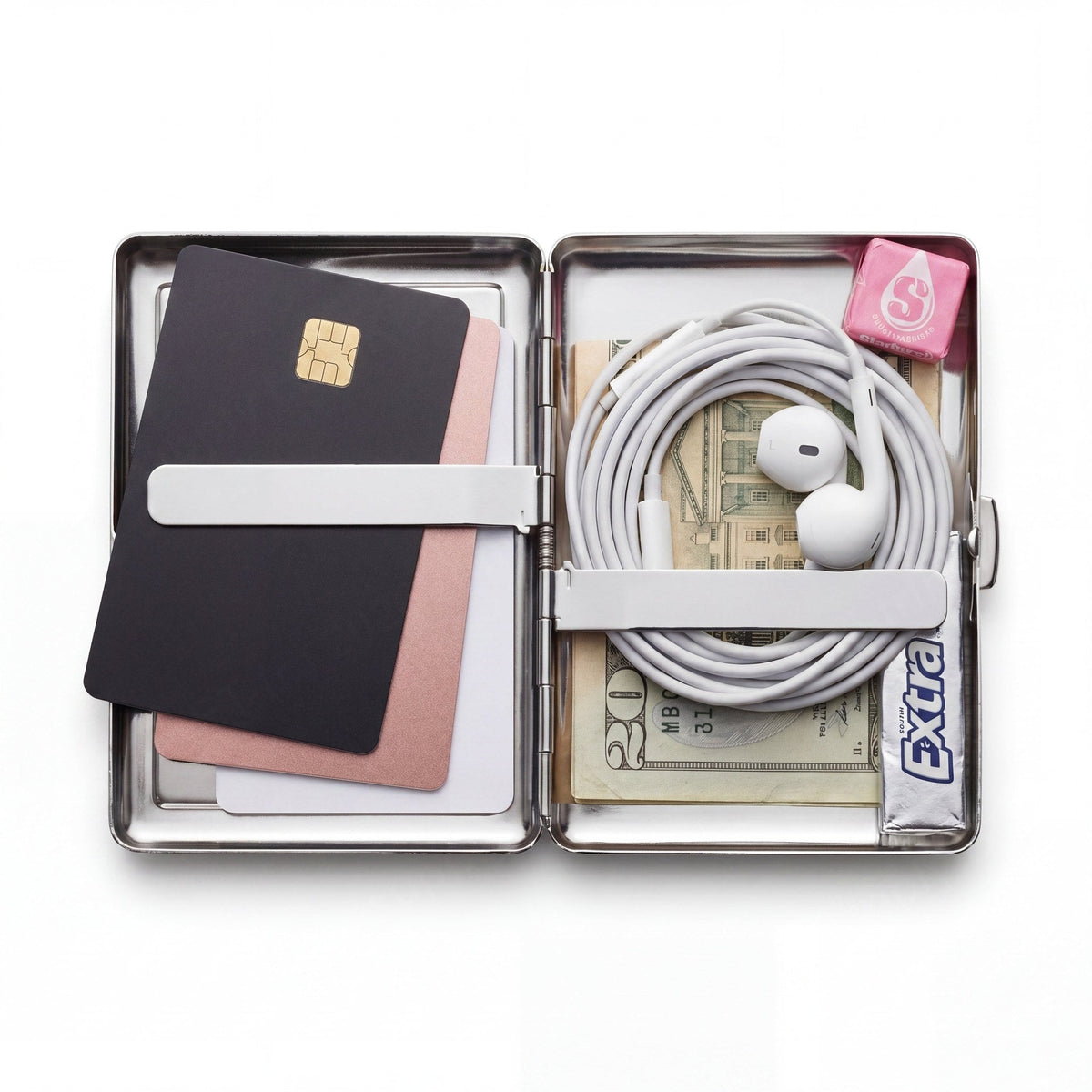 Art Deco Moon Tin Cardholder Wallet