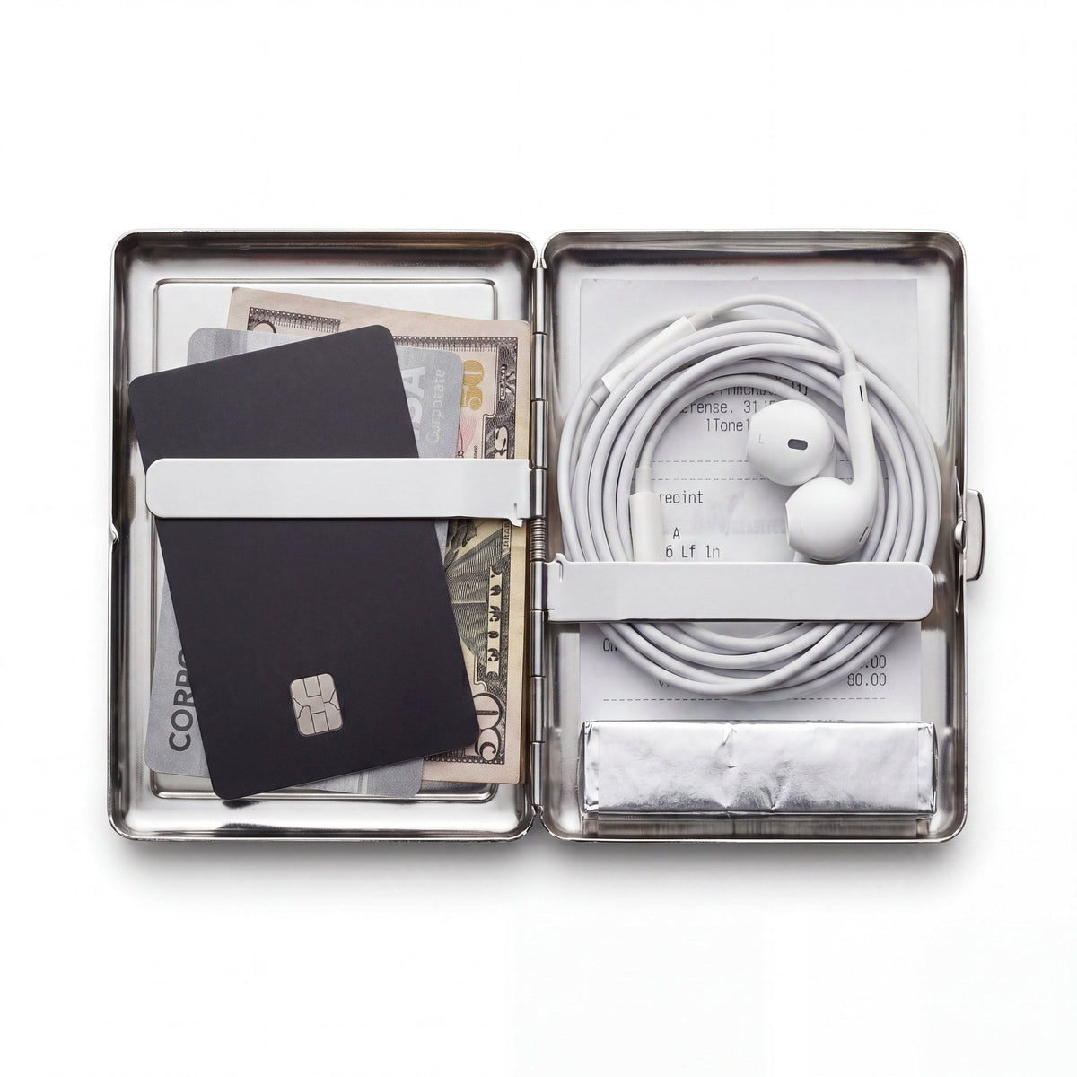 Black Cat Tin Cardholder Wallet