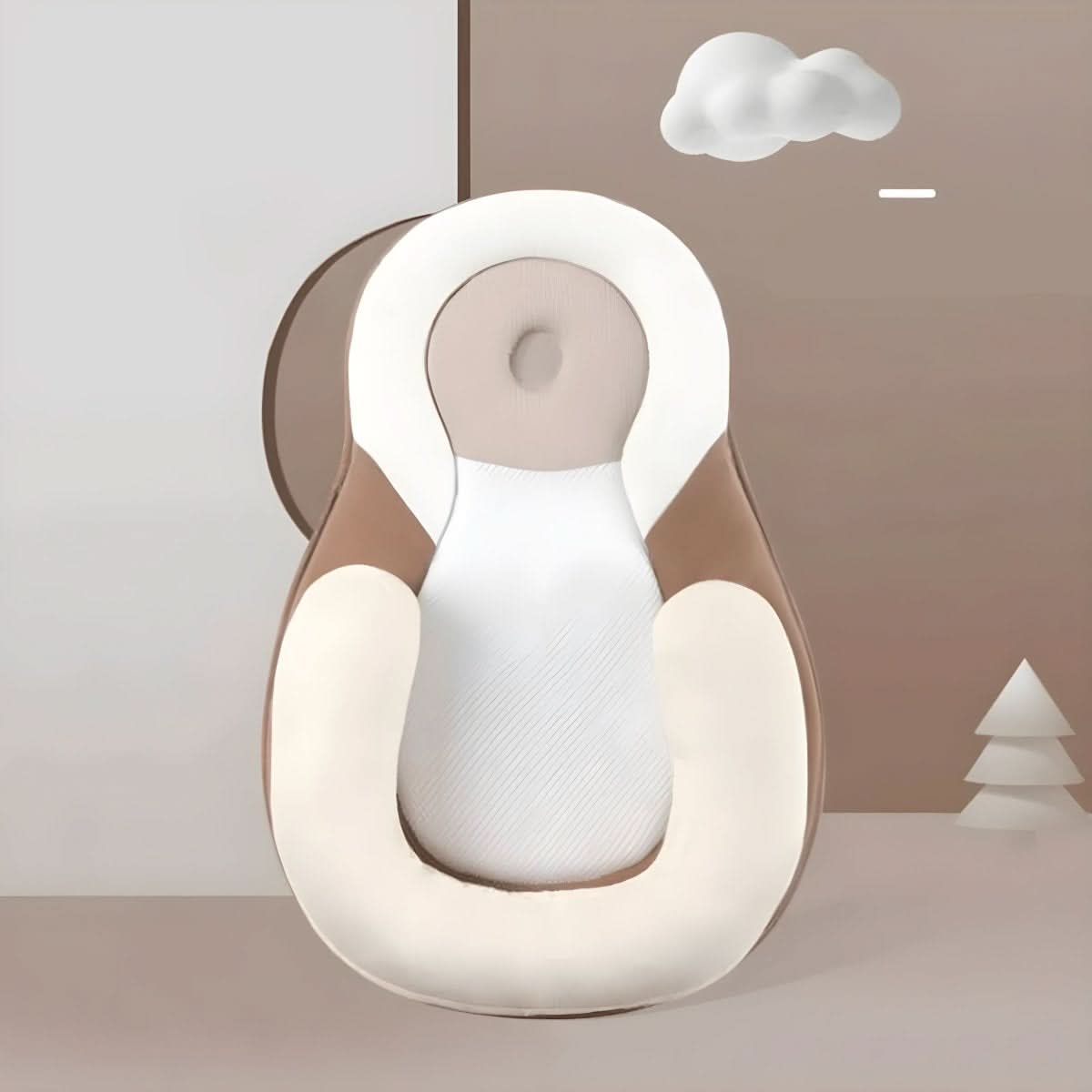 Ergonomic Baby Pillow for Safe Sleep & Flat Head Prevention