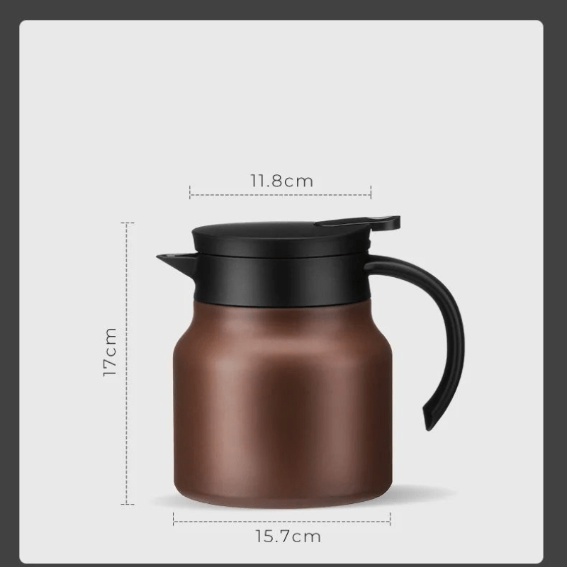 Insulated Teapot with Stainless Steel & Ceramic Strainer for Hot or Cold Tea