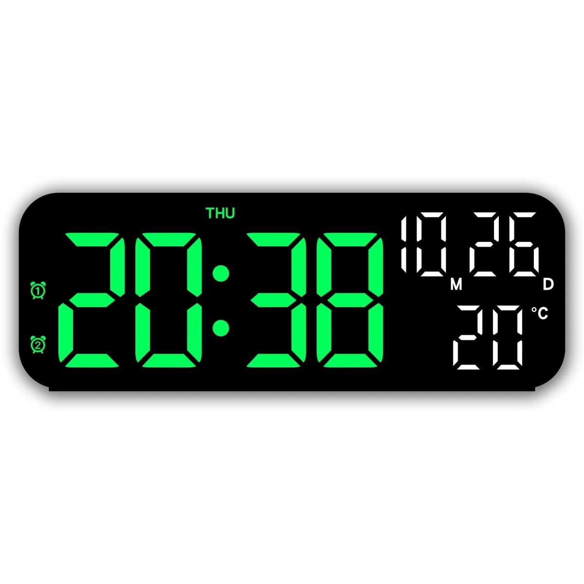 LED Digital Alarm Clock with Voice Control & Temperature Display