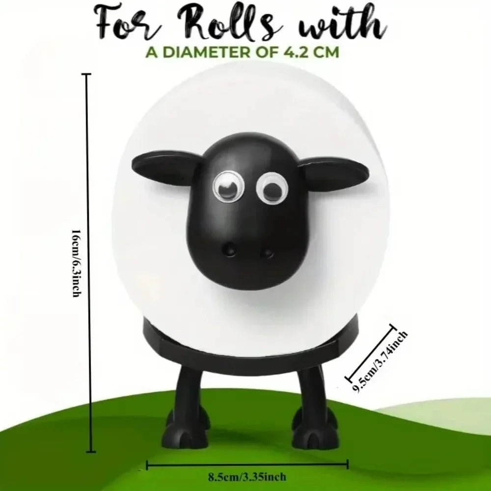 ADORABLE SHEEP TOILET PAPER HOLDER FOR PLAYFUL BATHROOMS