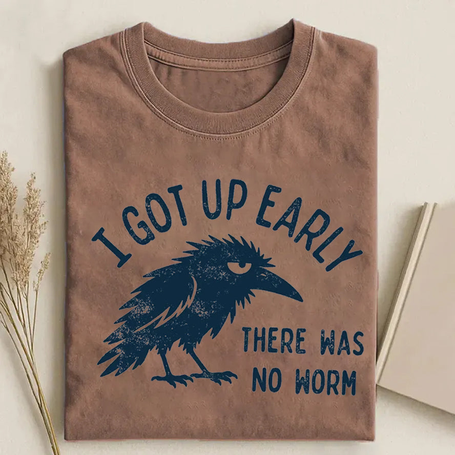 Vintage Grumpy Crow Graphic T-Shirt