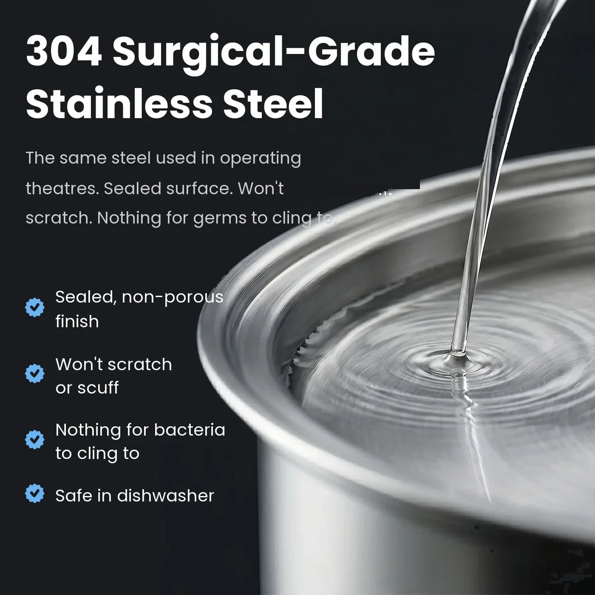 Stainless Steel Dog Water Fountain