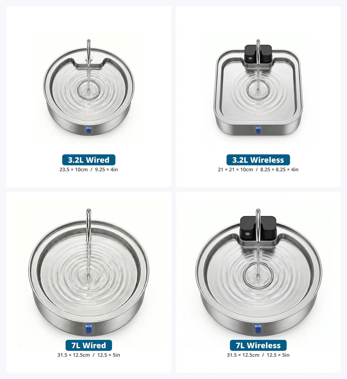 Stainless Steel Dog Water Fountain