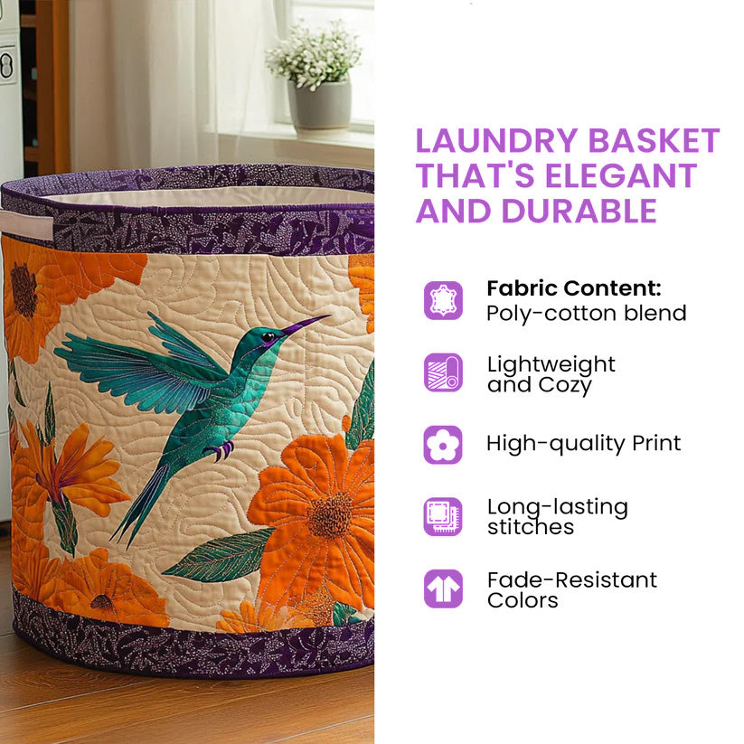 Quilted Sheep Print Laundry Basket