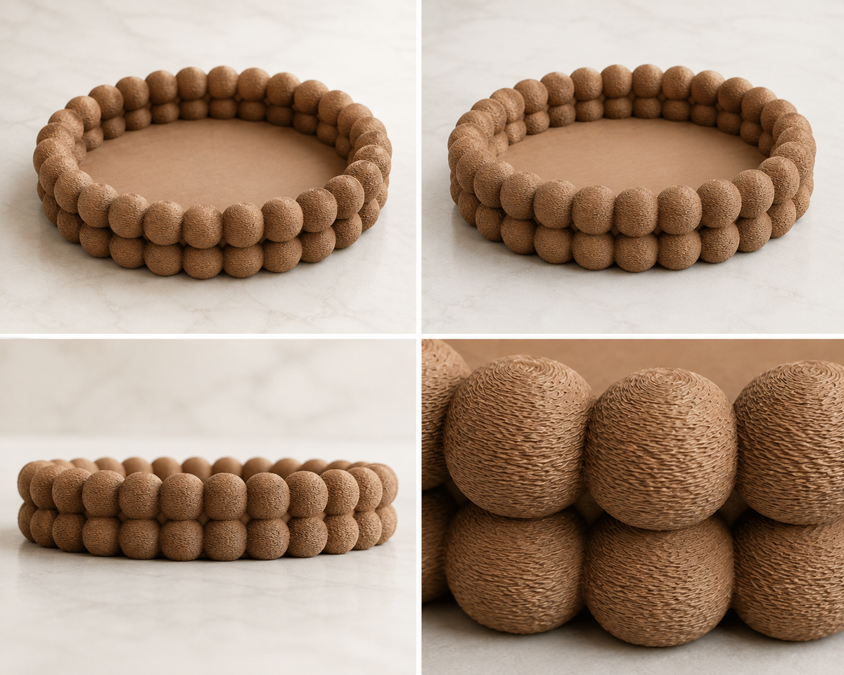 Beaded Round Tray