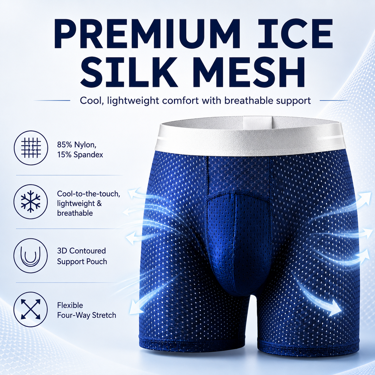 Men's Leakproof Ice Silk Mesh Boxer