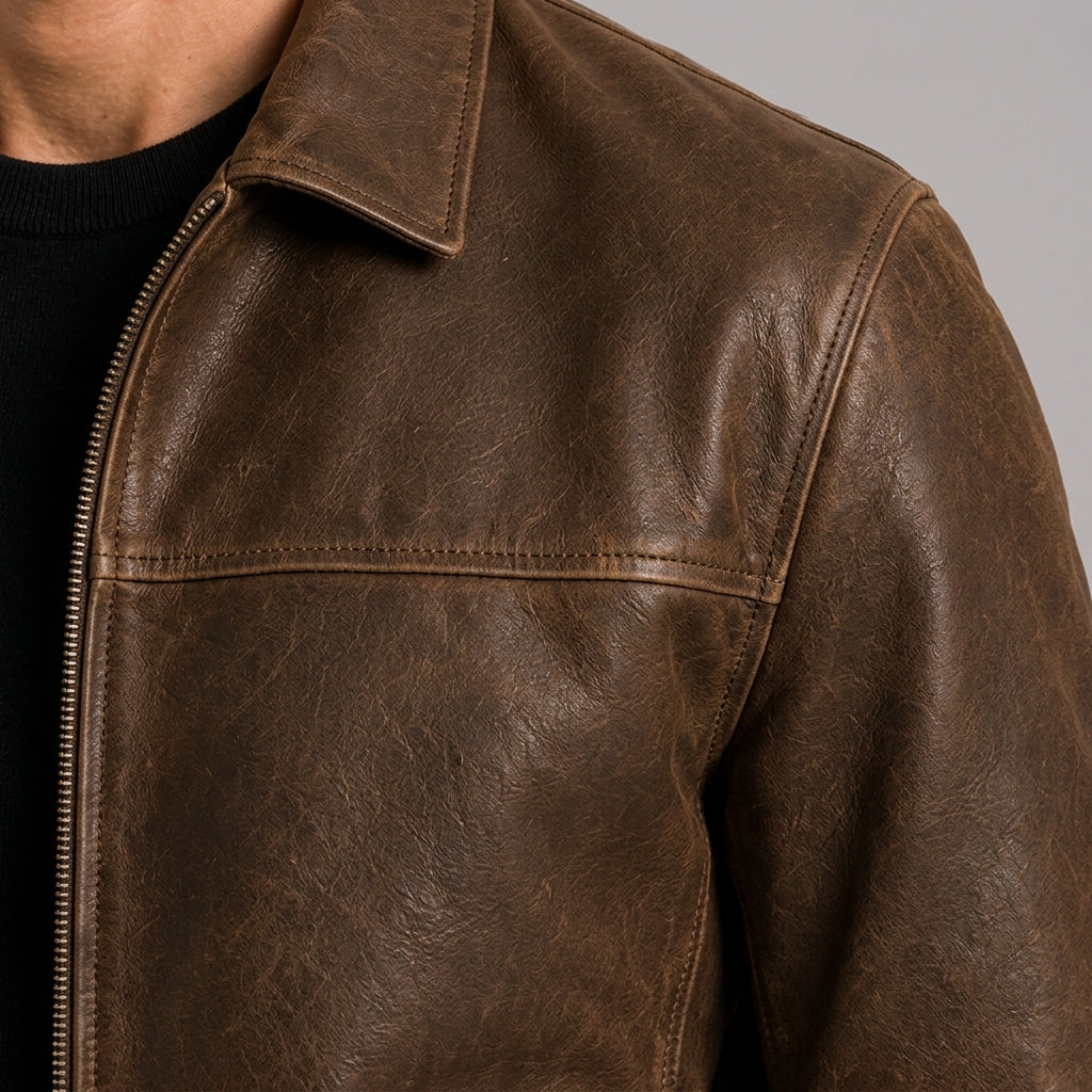Men's Leather Flight Jacket