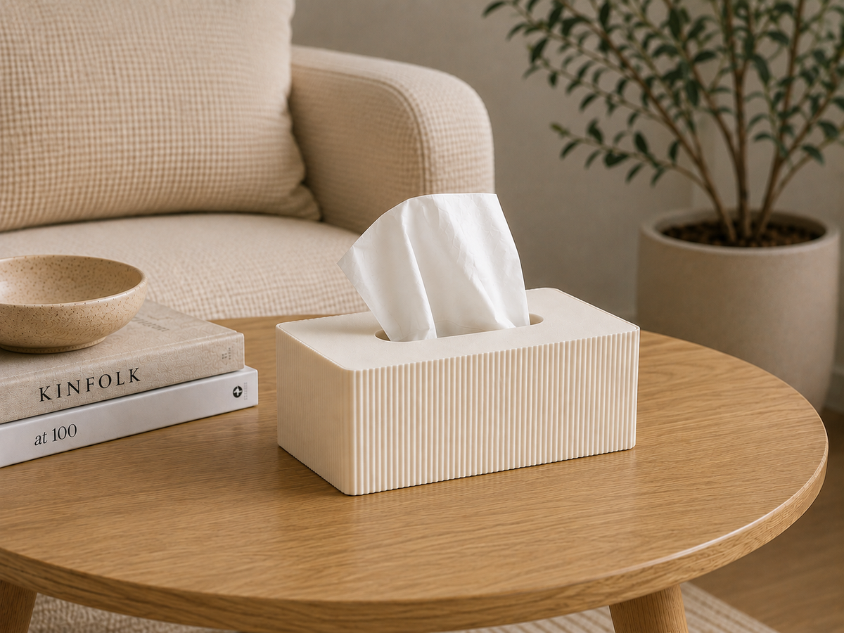 Fluted Tissue Box Cover