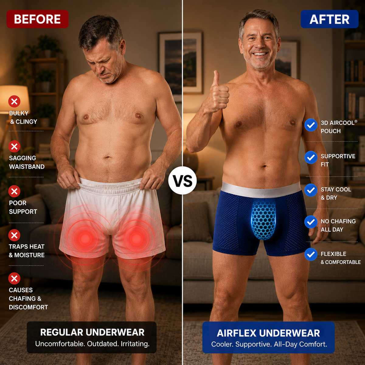 Men's Leakproof Ice Silk Mesh Boxer