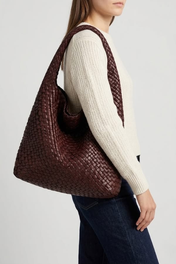 Woven Leather work bag for ladies
