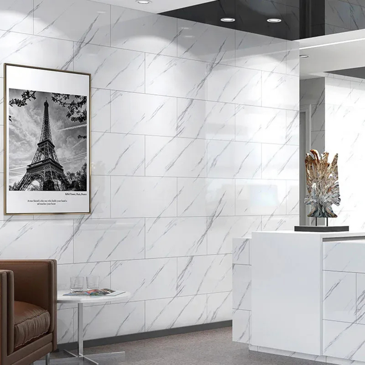 Self-Adhesive Marble PVC Floor Tiles
