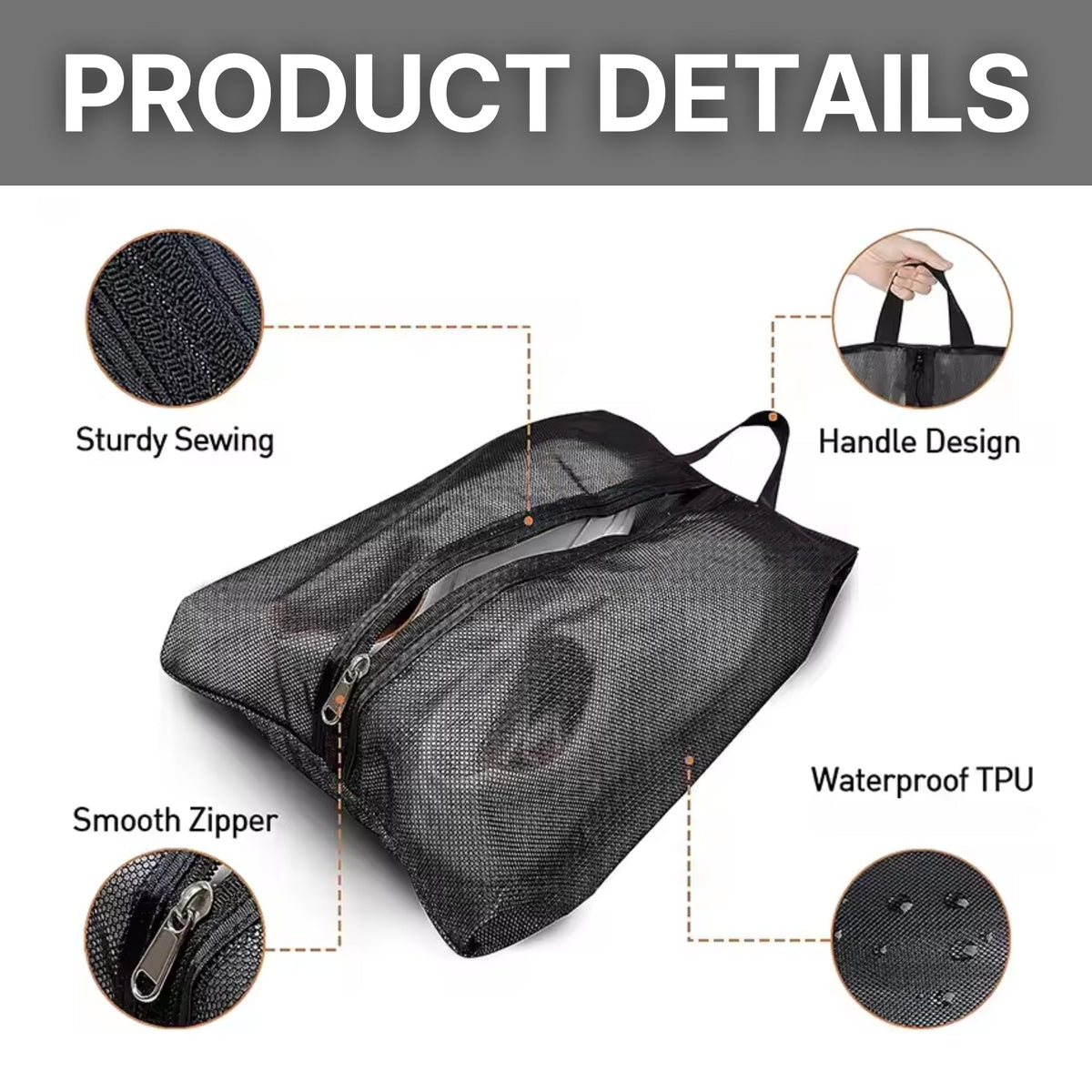 Mesh Shoe Travel Bag – Portable Storage Organizer