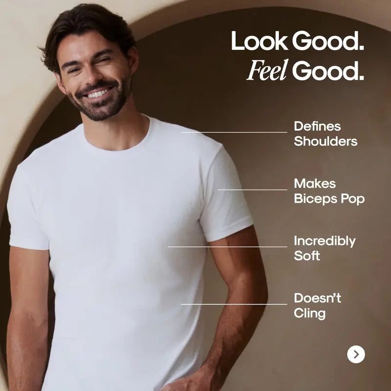 Men's Crew Neck T-Shirts, 4-Pack