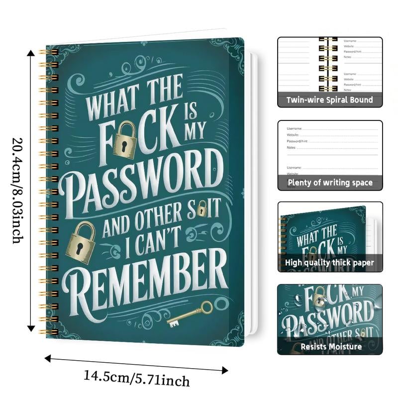 Funny Password Notebook with Lock Icons
