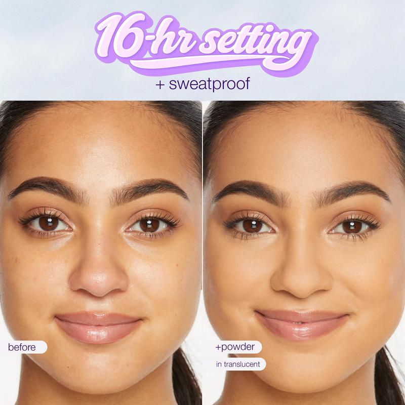 CC color-correcting tinted serum + creaseless setting powder