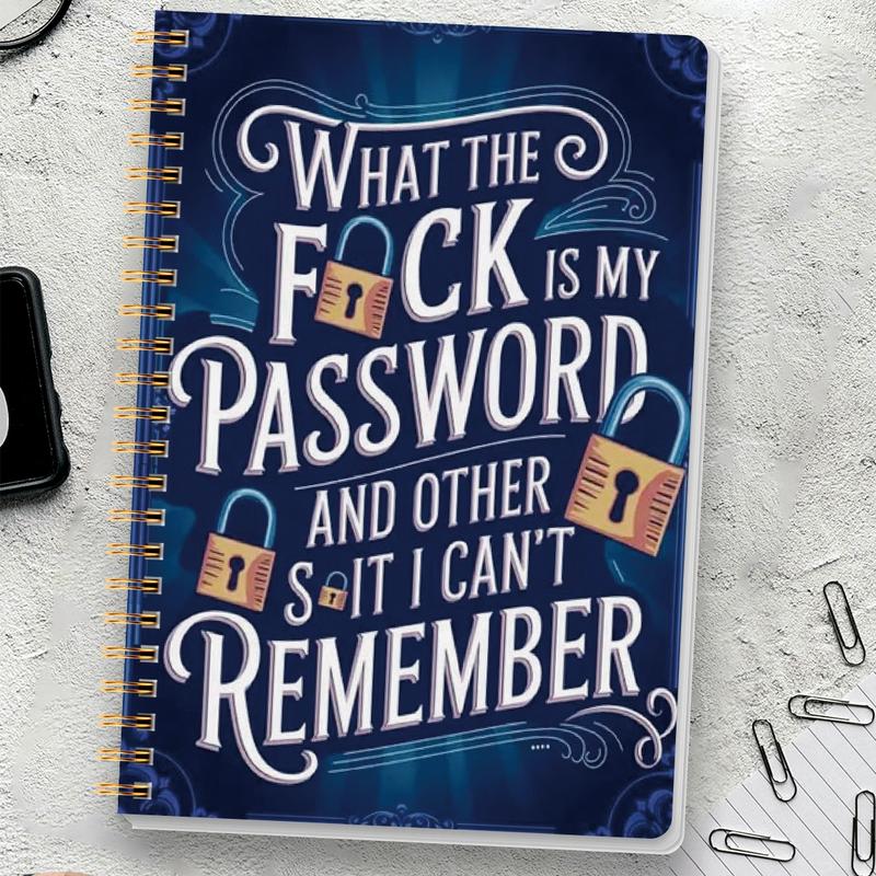 Funny Password Notebook with Lock Icons