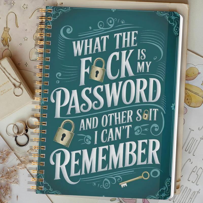 Funny Password Notebook with Lock Icons