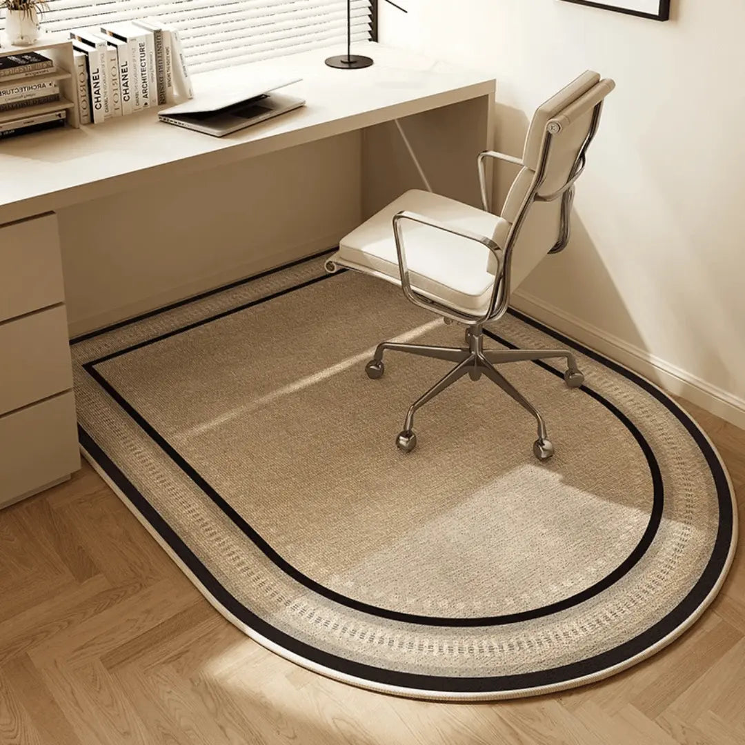 Unisex Velvet Office Chair Mat for Hardwood Floors - Non-Slip Short-Pile Desk Floor Protector - Protective Rolling Chair Rug for Home and Office