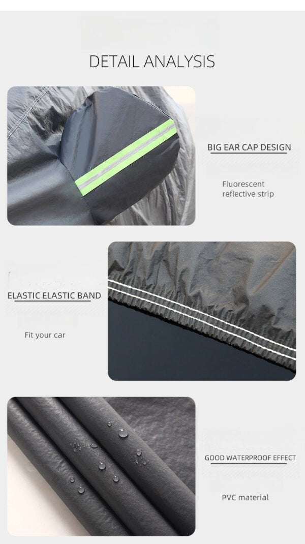 All-Weather PVC Car Cover for Sun and Rain