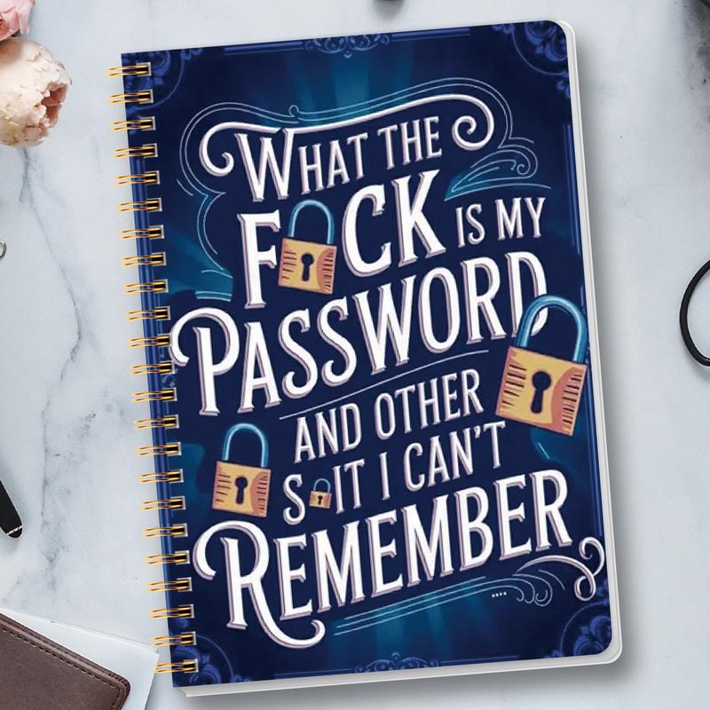 Funny Password Notebook with Lock Icons