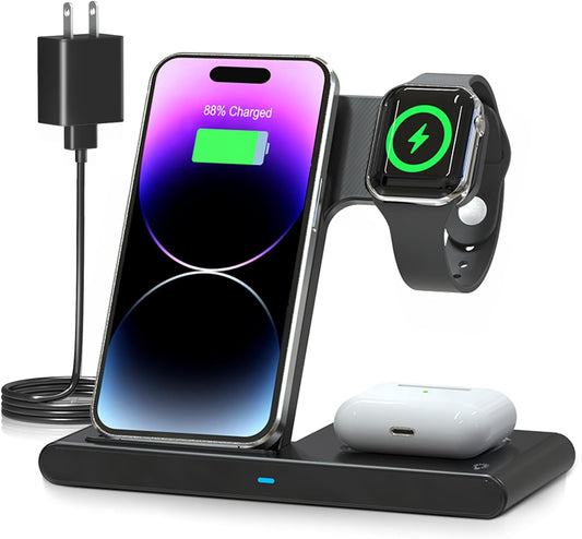 3 IN 1 Wireless Fast Charger Stand For Watch And Airpod