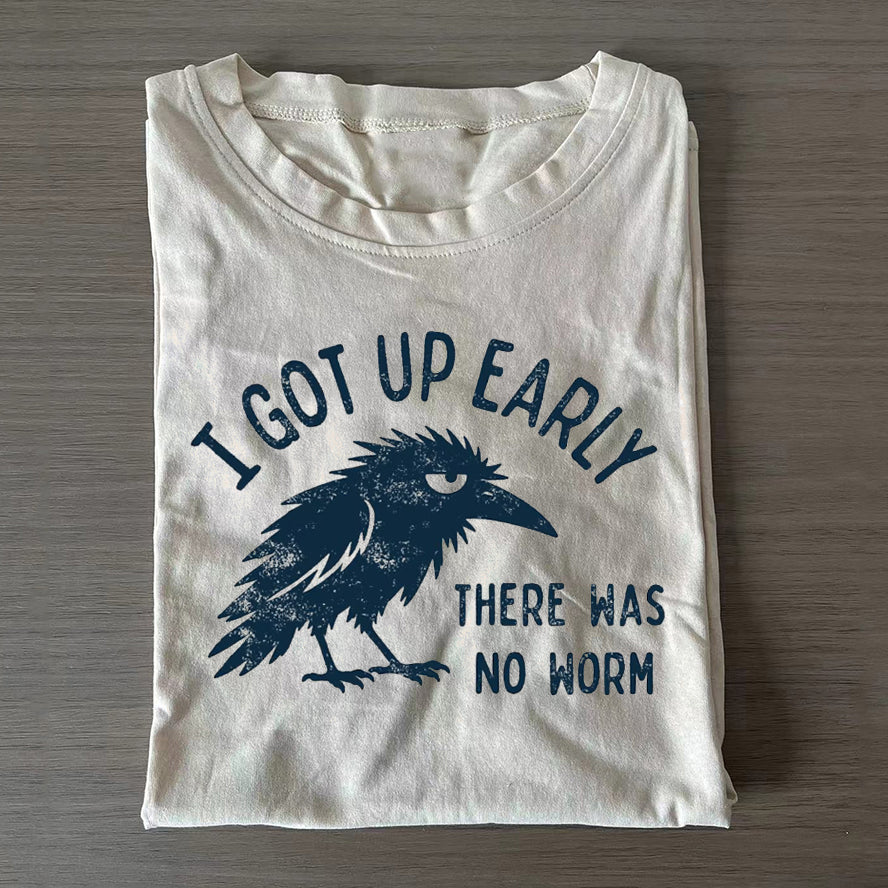 Vintage Grumpy Crow Graphic T-Shirt