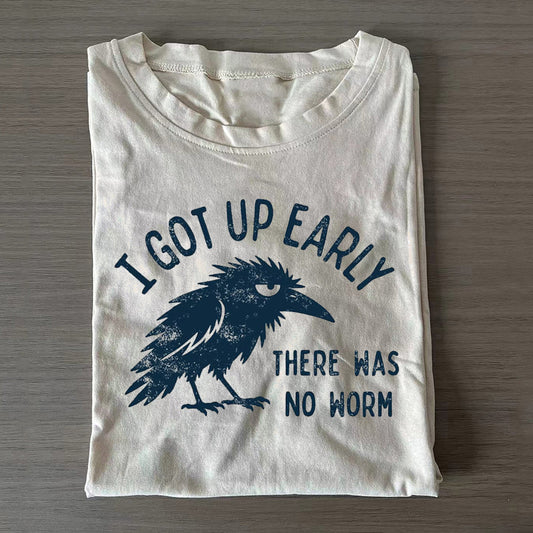 Vintage Grumpy Crow Graphic T-Shirt