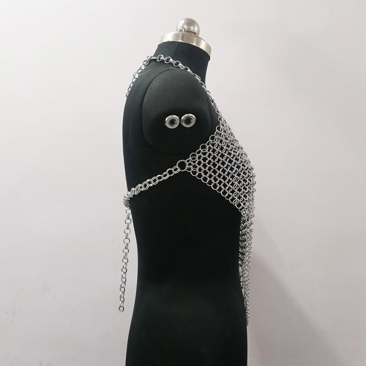 Women's Aluminum Chainmail Halter Top Costume