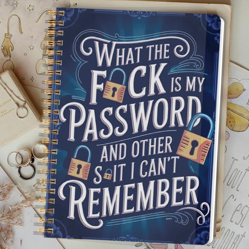 Funny Password Notebook with Lock Icons