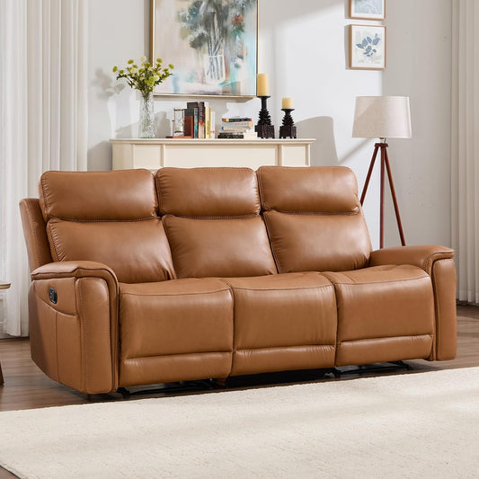 3-Seater Manual Reclining Sofa with Cup Holders