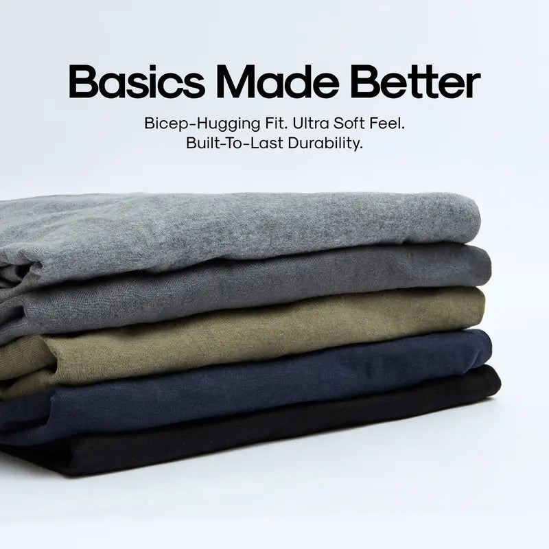 Men's Crew Neck T-Shirts, 4-Pack