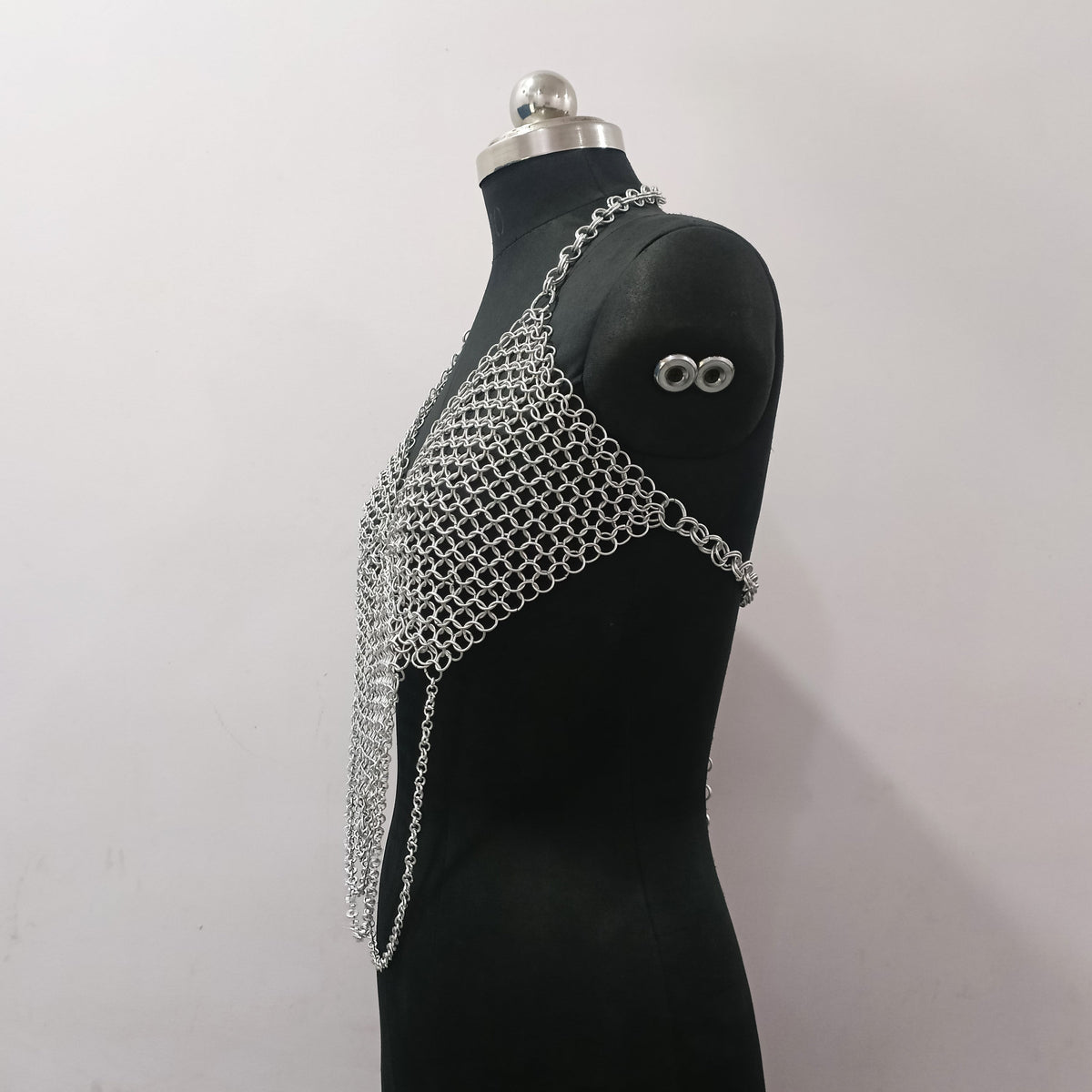 Women's Aluminum Chainmail Halter Top Costume