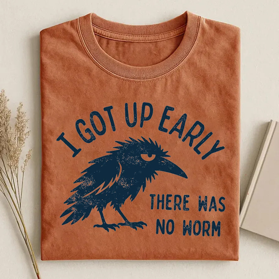 Vintage Grumpy Crow Graphic T-Shirt